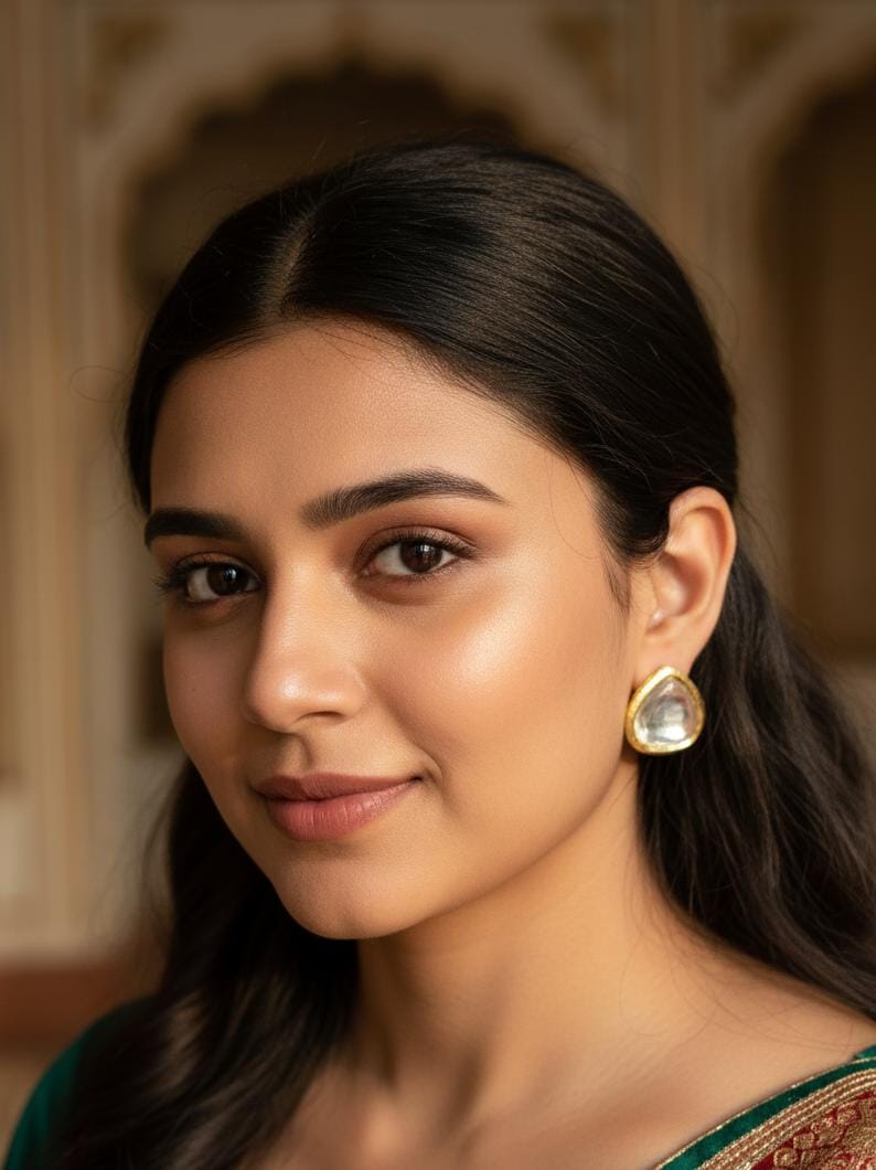 Kundan Back Meenakari Studs